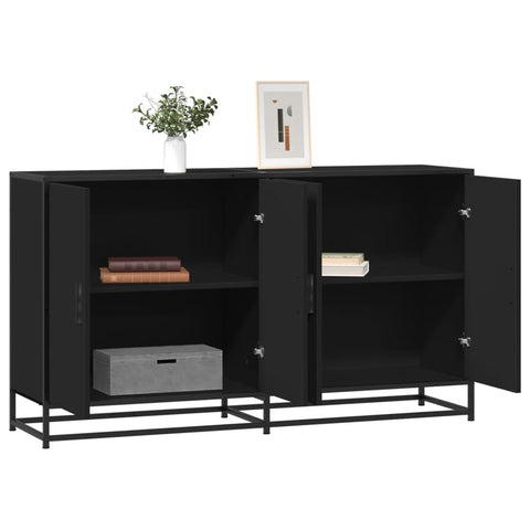 vidaXL Sideboard Schwarz 134x35x76 cm Holzwerkstoff