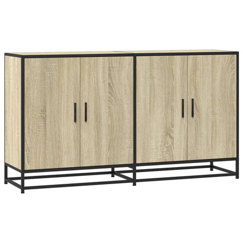 vidaXL Sideboard Sonoma-Eiche 134x35x76 cm Holzwerkstoff