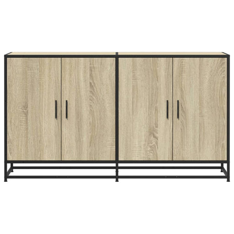 vidaXL Sideboard Sonoma-Eiche 134x35x76 cm Holzwerkstoff