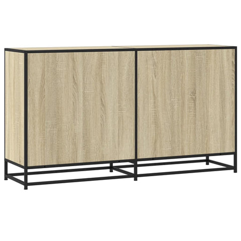 vidaXL Sideboard Sonoma-Eiche 134x35x76 cm Holzwerkstoff