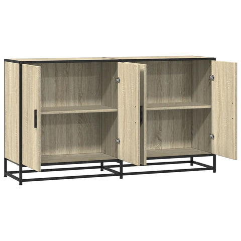 vidaXL Sideboard Sonoma-Eiche 134x35x76 cm Holzwerkstoff