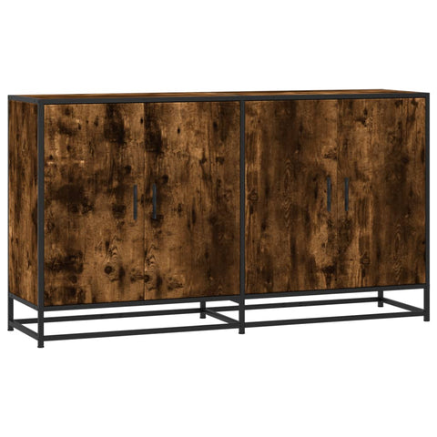 vidaXL Sideboard Räuchereiche 134x35x76 cm Holzwerkstoff