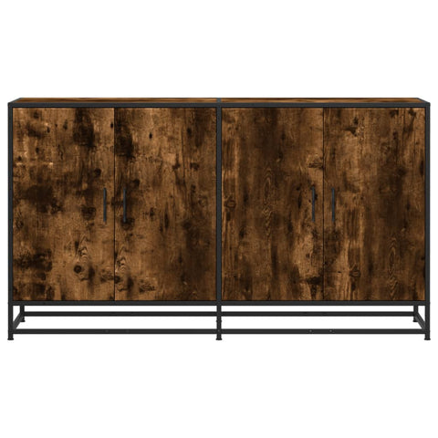 vidaXL Sideboard Räuchereiche 134x35x76 cm Holzwerkstoff