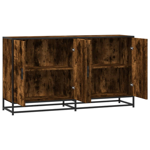 vidaXL Sideboard Räuchereiche 134x35x76 cm Holzwerkstoff