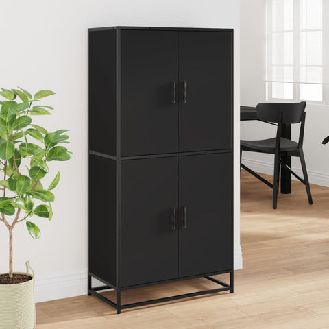 vidaXL Highboard Schwarz 68x35x139 cm Holzwerkstoff