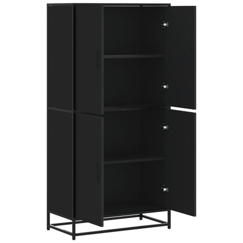 vidaXL Highboard Schwarz 68x35x139 cm Holzwerkstoff