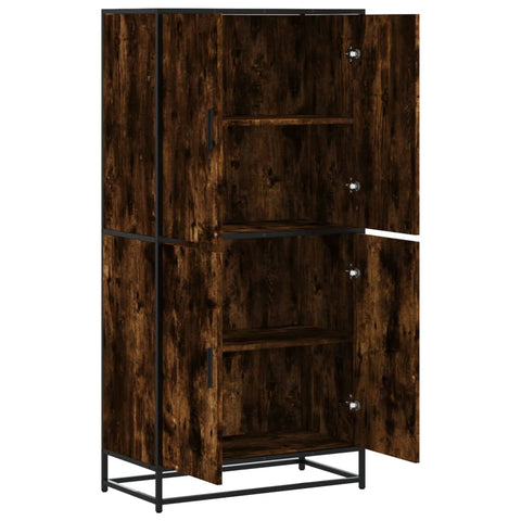 vidaXL Highboard Räuchereiche 68x35x139 cm Holzwerkstoff