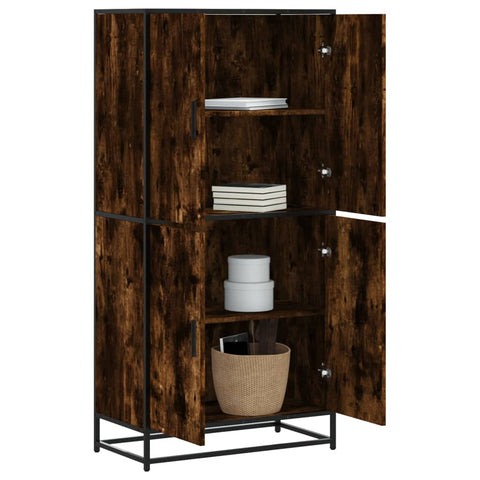 vidaXL Highboard Räuchereiche 68x35x139 cm Holzwerkstoff