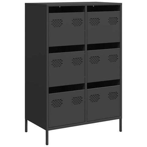 vidaXL Highboard Schwarz 68x39x101,5 cm Stahl