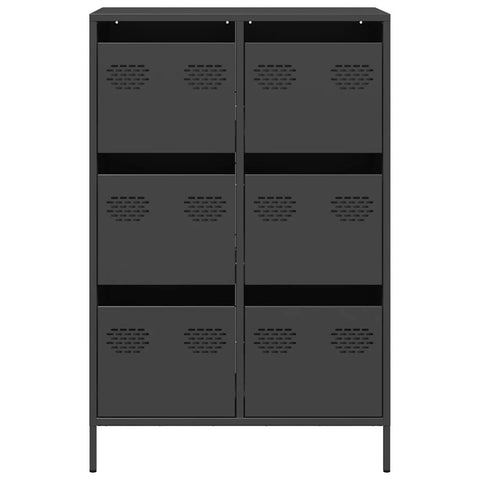 vidaXL Highboard Schwarz 68x39x101,5 cm Stahl