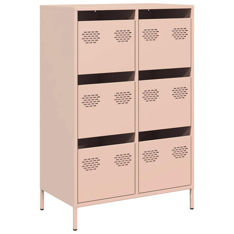 vidaXL Highboard Rosa 68x39x101,5 cm Stahl