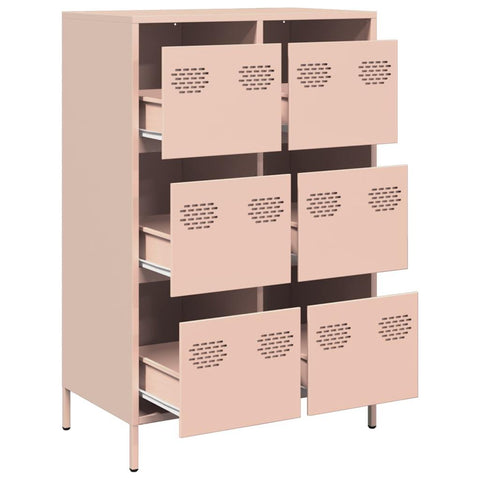 vidaXL Highboard Rosa 68x39x101,5 cm Stahl