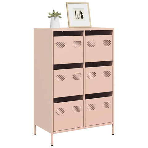 vidaXL Highboard Rosa 68x39x101,5 cm Stahl