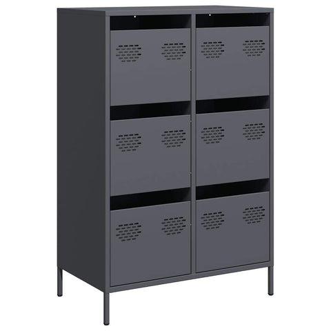 vidaXL Highboard Anthrazit 68x39x101,5 cm Stahl