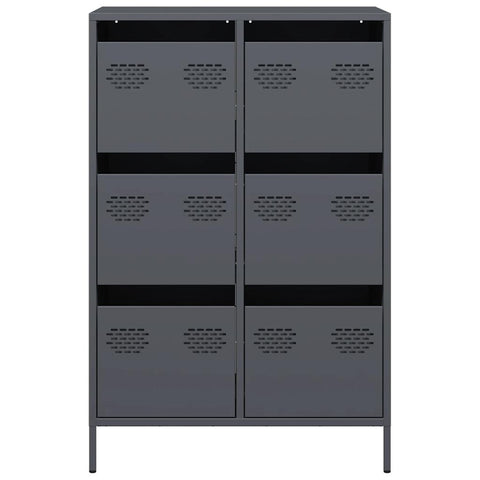 vidaXL Highboard Anthrazit 68x39x101,5 cm Stahl