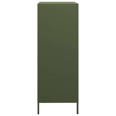 vidaXL Highboard Olivgrün 68x39x101,5 cm Stahl