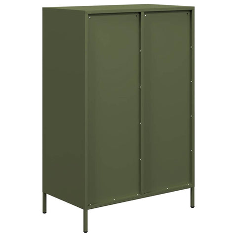 vidaXL Highboard Olivgrün 68x39x101,5 cm Stahl