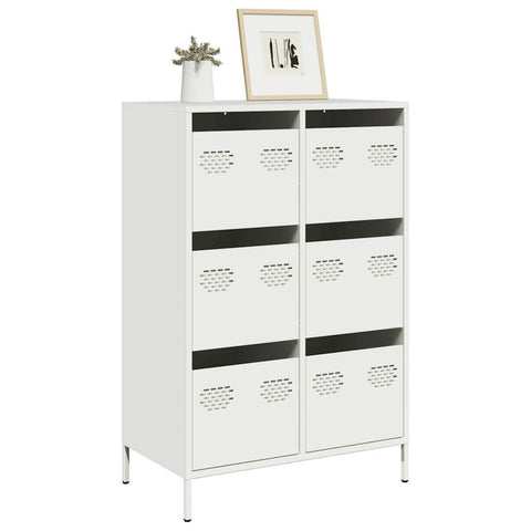 vidaXL Highboard Weiß 68x39x101,5 cm Stahl