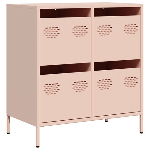 vidaXL Sideboard Rosa 68x39x73,5 cm Kaltgewalzter Stahl