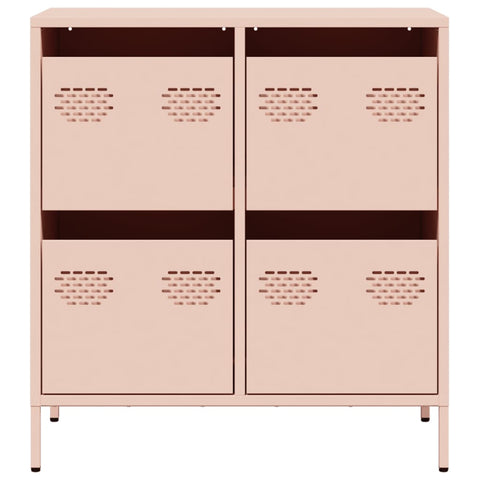 vidaXL Sideboard Rosa 68x39x73,5 cm Kaltgewalzter Stahl