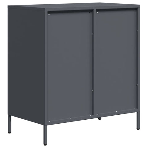 vidaXL Sideboard Anthrazit 68x39x73,5 cm Kaltgewalzter Stahl