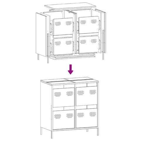 vidaXL Sideboard Olivgrün 68x39x73,5 cm Kaltgewalzter Stahl