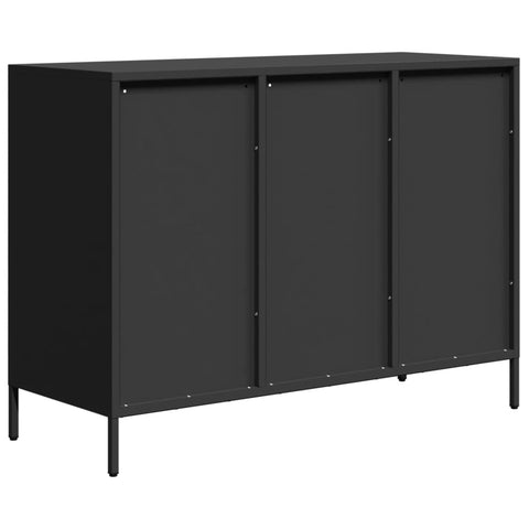 vidaXL Sideboard Schwarz 101,5x39x73,5 cm Kaltgewalzter Stahl