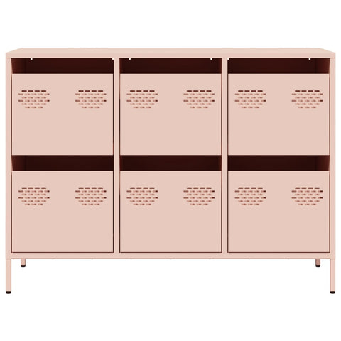 vidaXL Sideboard Rosa 101,5x39x73,5 cm Kaltgewalzter Stahl