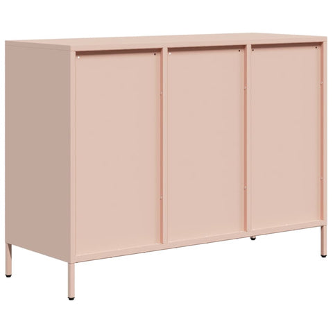 vidaXL Sideboard Rosa 101,5x39x73,5 cm Kaltgewalzter Stahl