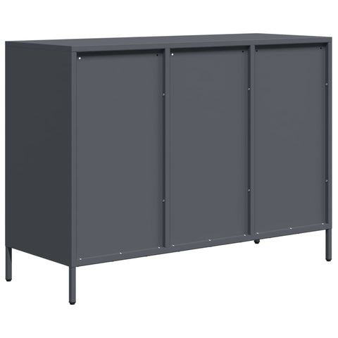 vidaXL Sideboard Anthrazit 101,5x39x73,5 cm Kaltgewalzter Stahl