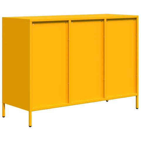 vidaXL Sideboard Senfgelb 101,5x39x73,5 cm Kaltgewalzter Stahl