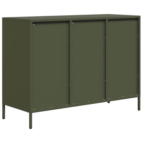 vidaXL Sideboard Olivgrün 101,5x39x73,5 cm Kaltgewalzter Stahl