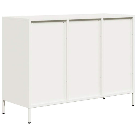 vidaXL Sideboard Weiß 101,5x39x73,5 cm Kaltgewalzter Stahl