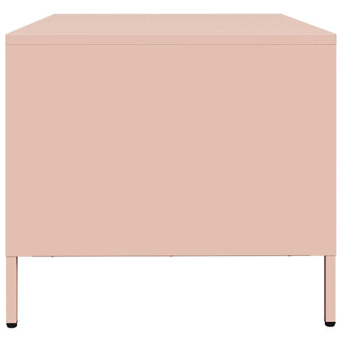 vidaXL Couchtisch Rosa 101,5x50x43,5 cm Kaltgewalzter Stahl