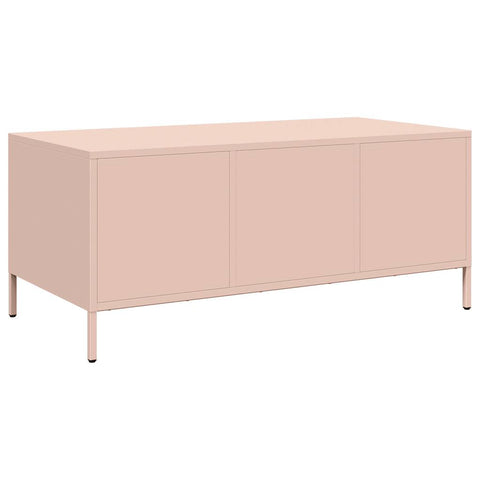 vidaXL Couchtisch Rosa 101,5x50x43,5 cm Kaltgewalzter Stahl