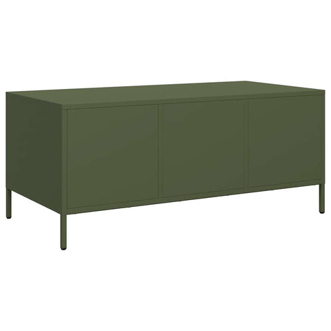 vidaXL Couchtisch Olivgrün 101,5x50x43,5 cm Kaltgewalzter Stahl