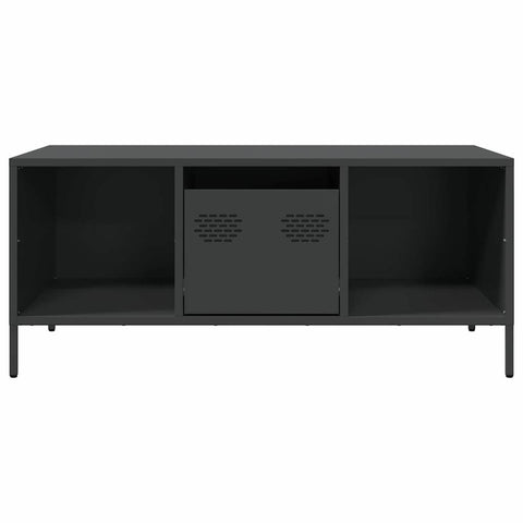 vidaXL Couchtisch Schwarz 101,5x50x43,5 cm Kaltgewalzter Stahl