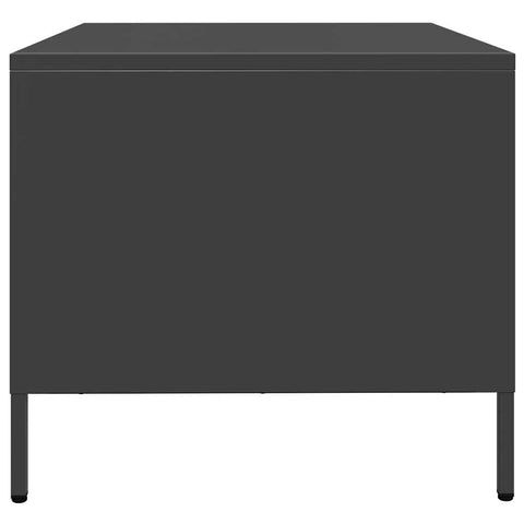 vidaXL Couchtisch Schwarz 101,5x50x43,5 cm Kaltgewalzter Stahl