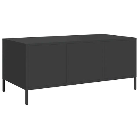 vidaXL Couchtisch Schwarz 101,5x50x43,5 cm Kaltgewalzter Stahl