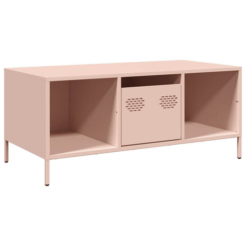 vidaXL Couchtisch Rosa 101,5x50x43,5 cm Kaltgewalzter Stahl