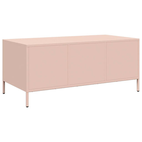 vidaXL Couchtisch Rosa 101,5x50x43,5 cm Kaltgewalzter Stahl