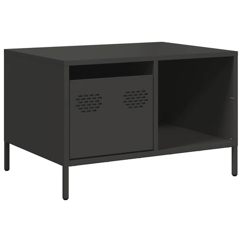 vidaXL Couchtisch Schwarz 68,5x50x43,5 cm Kaltgewalzter Stahl