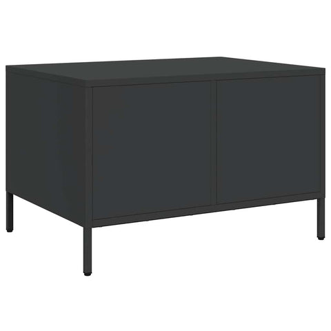 vidaXL Couchtisch Schwarz 68,5x50x43,5 cm Kaltgewalzter Stahl