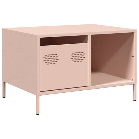 vidaXL Couchtisch Rosa 68,5x50x43,5 cm Kaltgewalzter Stahl