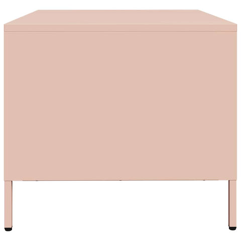 vidaXL Couchtisch Rosa 68,5x50x43,5 cm Kaltgewalzter Stahl