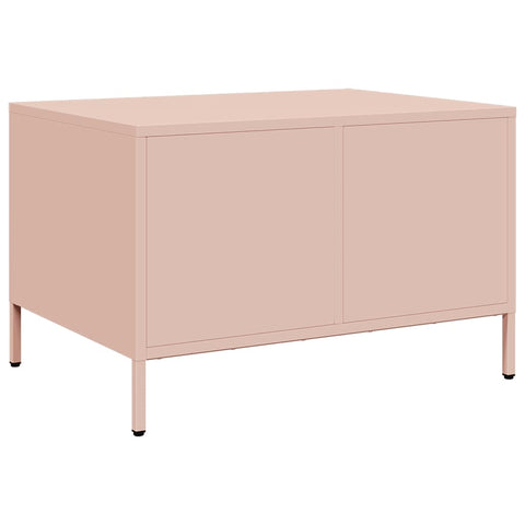 vidaXL Couchtisch Rosa 68,5x50x43,5 cm Kaltgewalzter Stahl