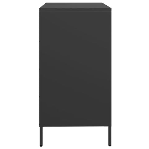 vidaXL Sideboard Schwarz 68x39x73,5 cm Kaltgewalzter Stahl