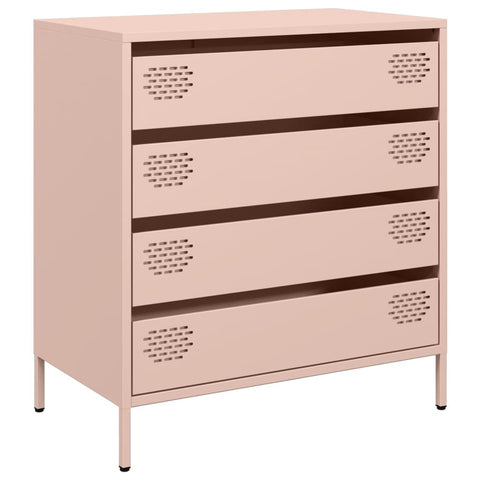 vidaXL Sideboard Rosa 68x39x73,5 cm Kaltgewalzter Stahl