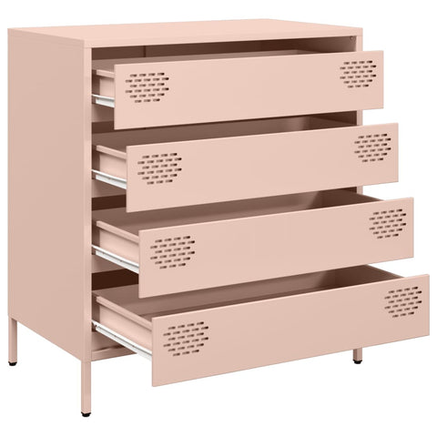 vidaXL Sideboard Rosa 68x39x73,5 cm Kaltgewalzter Stahl