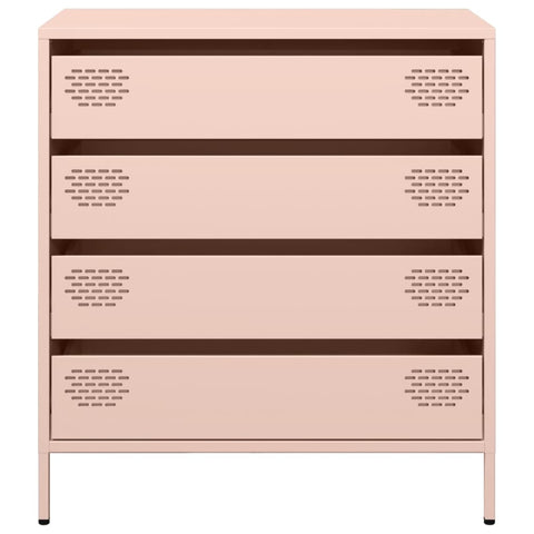 vidaXL Sideboard Rosa 68x39x73,5 cm Kaltgewalzter Stahl